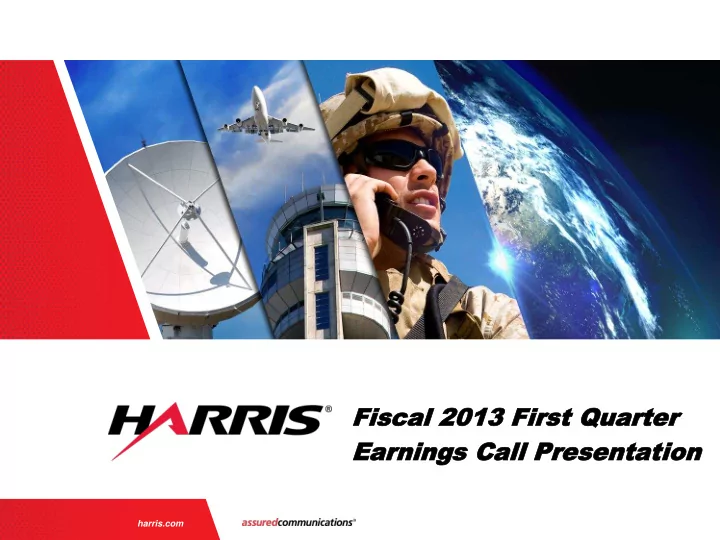 fisc fiscal al 2013 2013 first first quarter quarter ea