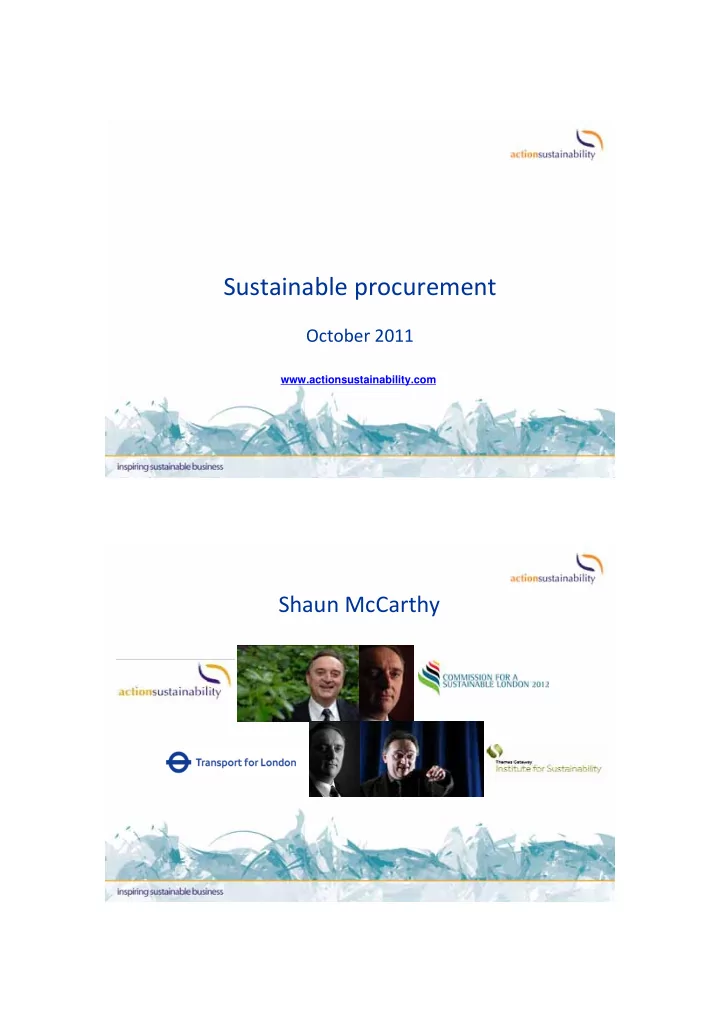 sustainable procurement