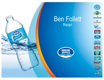 Ben Follett  Retail  Personal Information  College: Champlain College  Graduation Date: May, 2016