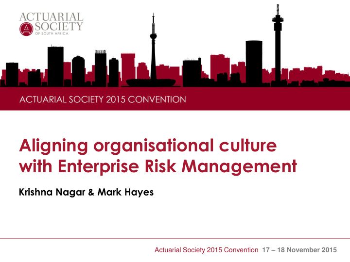 with enterprise risk management