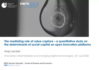 the determinants of social capital on open innovation platforms  Anja Leckel  Innovation