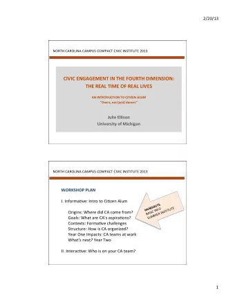 Julie  Ellison    University  of  Michigan          NORTH  CAROLINA