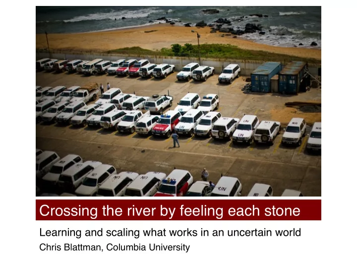 crossing the river by feeling each stone