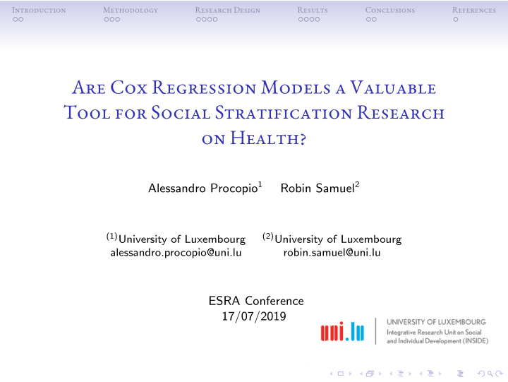 are cox regression models a valuable tool for social