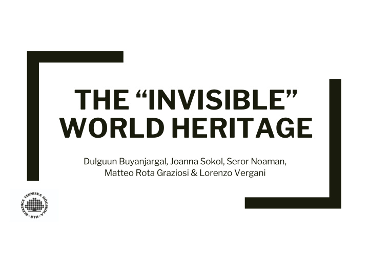 the invisible world heritage
