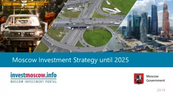Moscow Investment Strategy until 2025  2019  April 2018  Moscow Investment Strategy until 2025