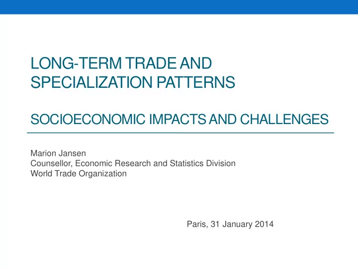 socioeconomic impacts and challenges marion jansen