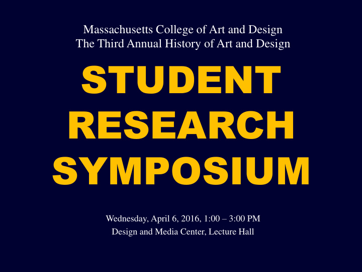 student research symposium
