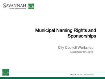 Mu  Muni  nicipa  ipal  l Nam  aming  ng Righ  ghts  ts an  and  d  Spo  pons  nsorshi  orships  ps