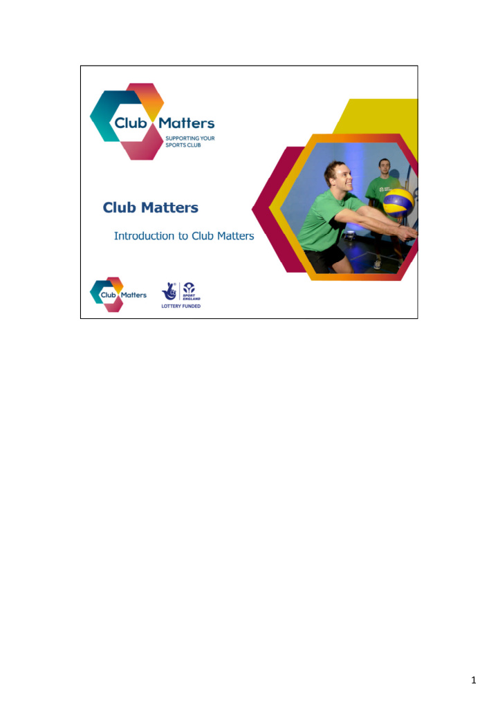 1 club matters is a tool for you to use as you see fit we
