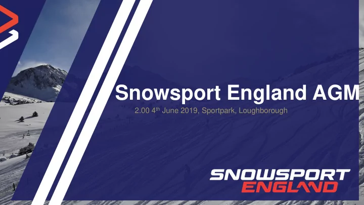 snowsport england agm