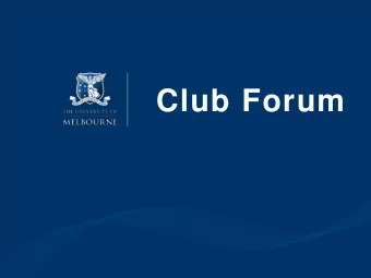 Club Forum  Welcome  Agenda  Sport and Club Select Committee (SACS)  Tim  Lee  Sport Capital