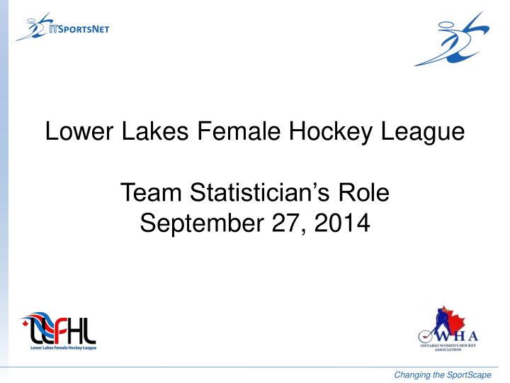 team statistician s role september 27 2014