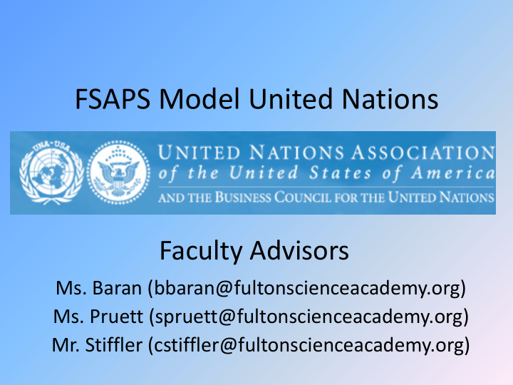 fsaps model united nations