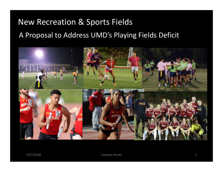 new recreation sports fields