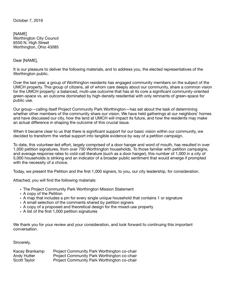 october 7 2019 name worthington city council 6550 n high