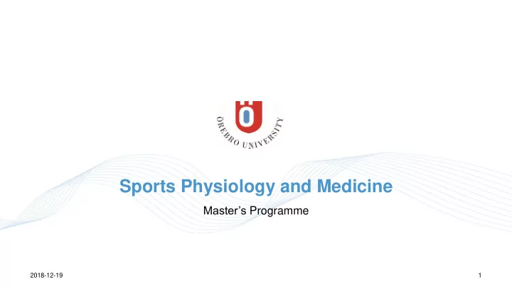 sports physiology and medicine