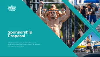 Proposal  Aphrodite Games is an annual functional fitness event  as part of the Geraklion Sports