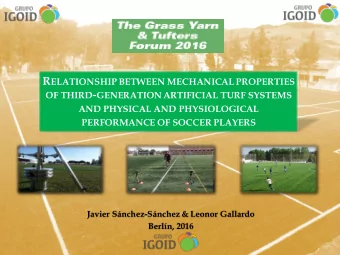 Evolution of the Artificial Turf  Quantity  Increase in the number of fields  Qualitative