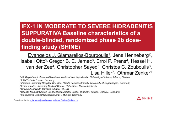 ifx 1 in moderate to severe hidradenitis suppurativa