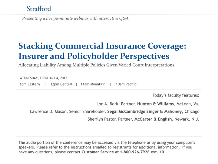 stacking commercial insurance coverage insurer and
