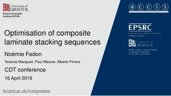 laminate stacking sequences  Nomie Fedon  Terence Macquart, Paul Weaver, Alberto Pirrera  CDT