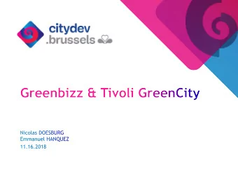 Brussels Regional Development Agency  Three complementary missions to build  the city of tomorrow