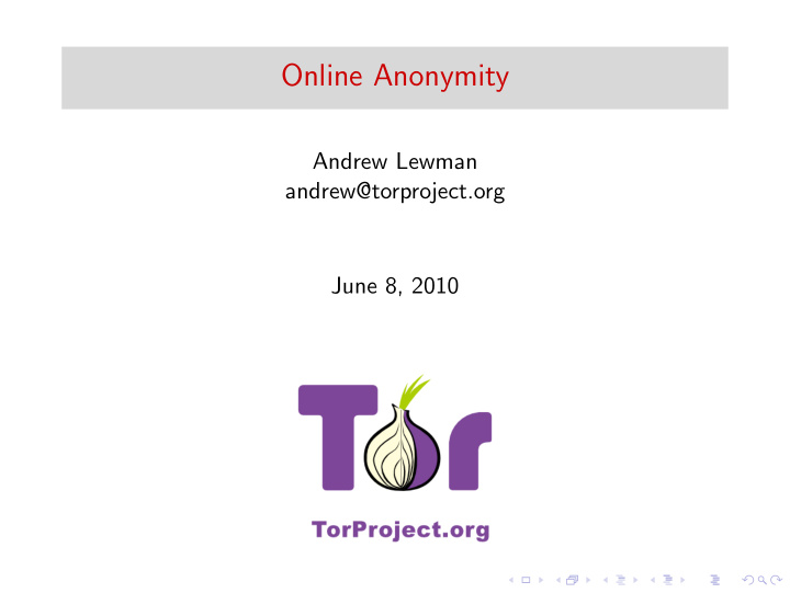online anonymity