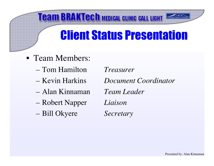 client status presentation