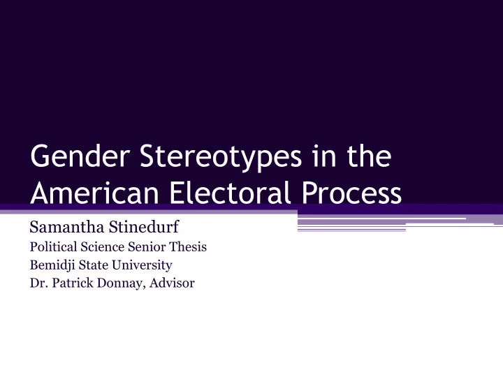 gender stereotypes in the