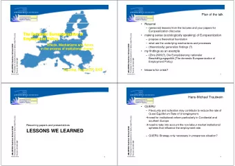 LESSONS WE LEARNED  mmer Scho  mmer Scho  OPEANIZATION  OPEANIZATION   QUERU-Strategy only