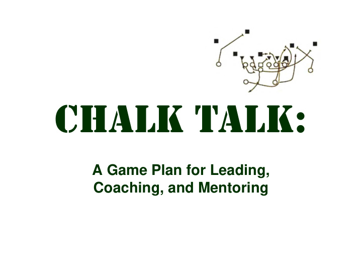 chalk talk