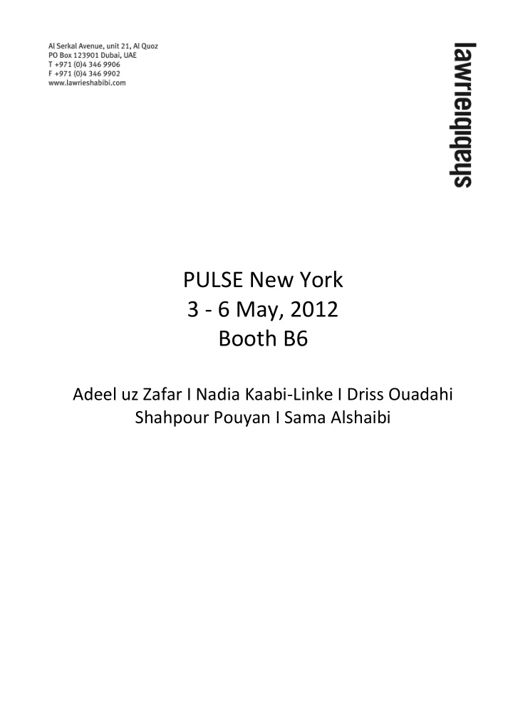 pulse new york 3 6 may 2012 booth b6