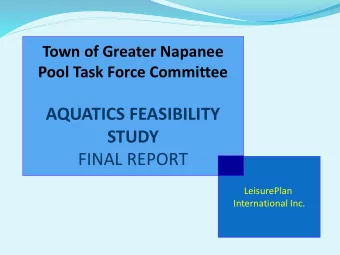 STUDY  FINAL REPORT  LeisurePlan  International Inc.  Introduction  In November of 2016, The