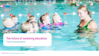 The future of swimming education  Trends &amp; developments  Roel Driessen | International EasySwim