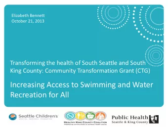 The goal of CTG  Agenda:  Collaborative effort to change where we live, work and  play so all