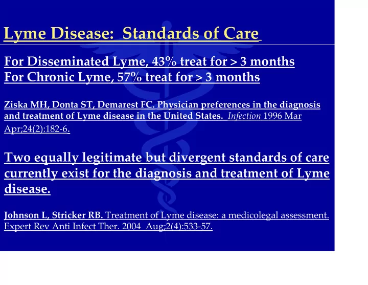 in favor of antibiotics for chronic lyme