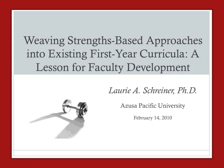 into existing first year curricula a