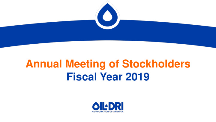 annual meeting of stockholders