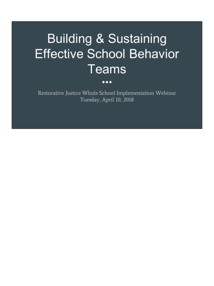on your behavior team student supports team discipline