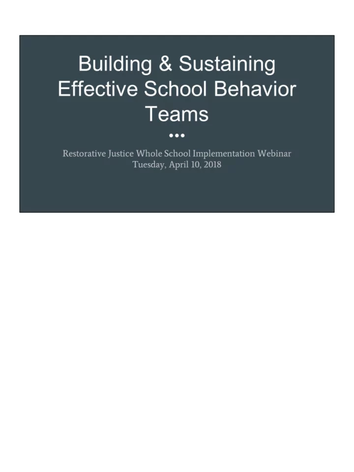 on your behavior team student supports team discipline