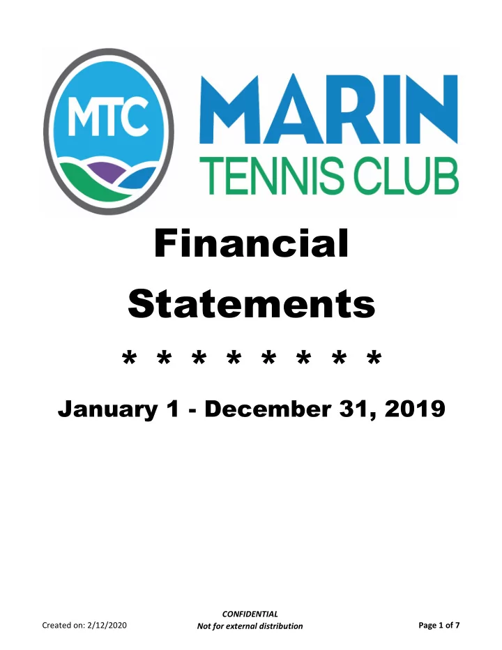 financial statements