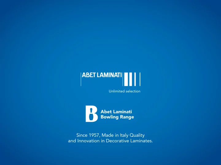 abet laminati bowling range since 1957 made in italy