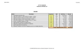 CITY OF HOBOKEN  FIREHOUSE PARKING LOT  BASE BID  Item  Description  Quantity  Unit  Unit Price