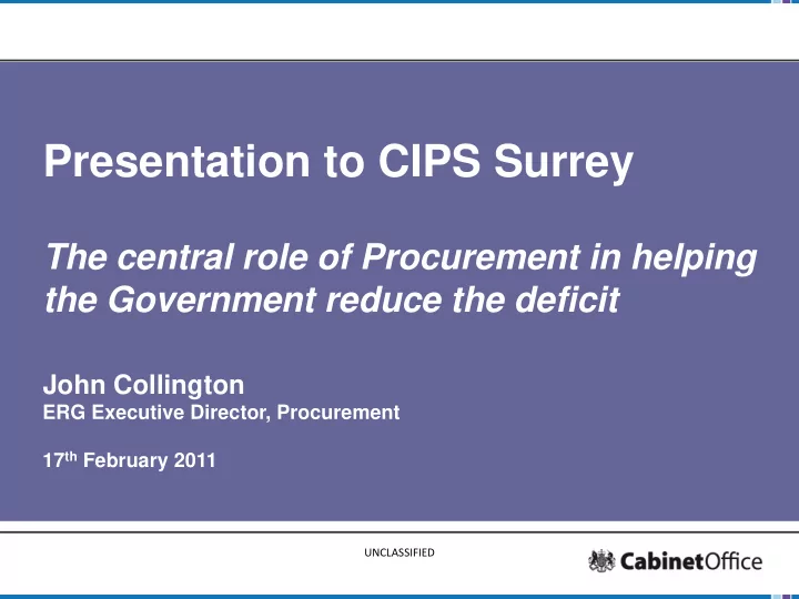presentation to cips surrey
