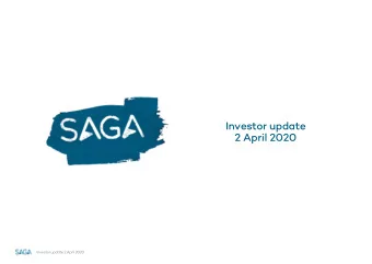 Investor update  2 April 2020  Investor update 2 April 2020  Euan Sutherland  Introduction  Chief