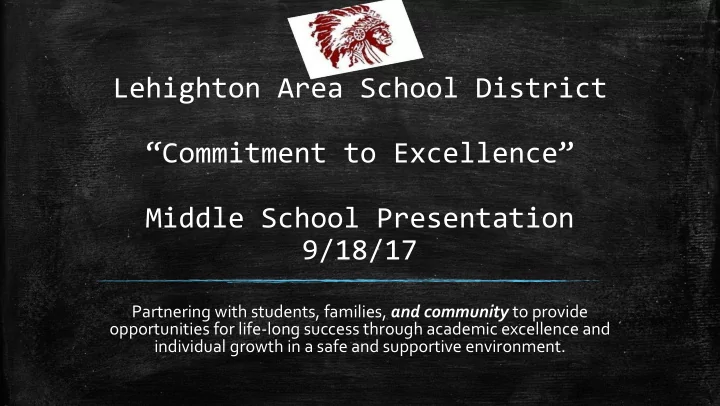 lehighton area school district commitment to excellence