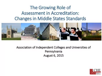 August 6,  6, 2015  2015  Sean McKitrick, Ph.D.  Vice President  Middle State Commission on Higher