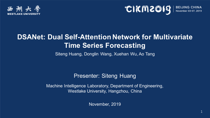 dsanet dual self attention network for multivariate time