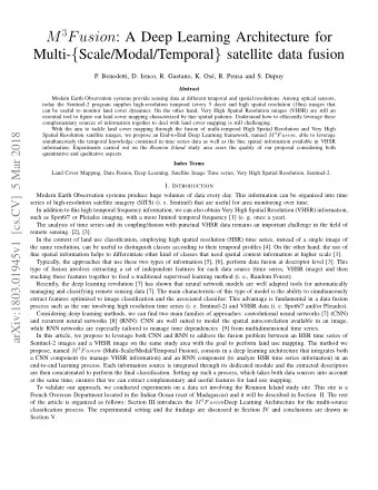 Figure 1: Visual representation of M 3 Fusion . II. D ATA  The study was carried out on Reunion